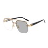 Long Keeper Photochromatic Sunglasses for Men Women Retro Metal Square