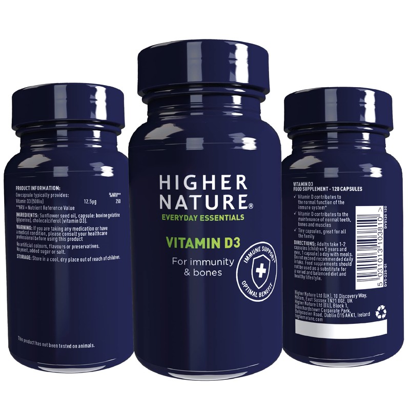 Higher Nature - Vitamin D3 - Supports Immunity - Supports