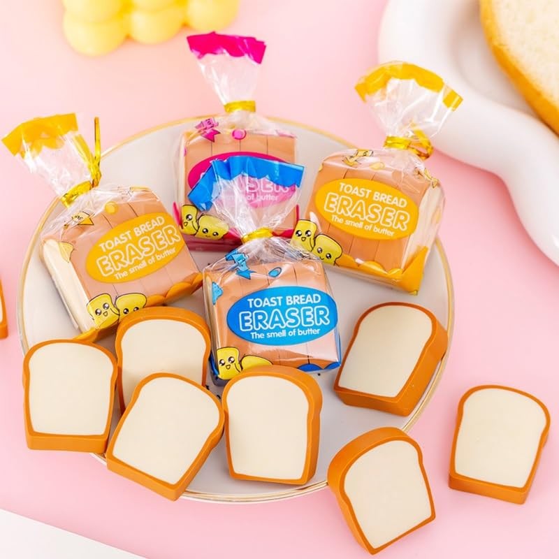 Cute Bread Eraser, Correction Stationery, Cute Stationery, Stationery, Accessories, Elementary