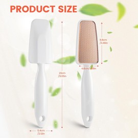 findqiao Glass foot file and callus remover, highly effective hard skin remover to wake up soft and smooth feet, for dead skin, cracked heel scraper buffer, long lasting foot scrubber (white)