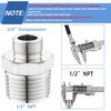 Carvedexquisitely Rv Faucet Adapter,NPT 1/2" to Compression 3/8" Reducer Faucet