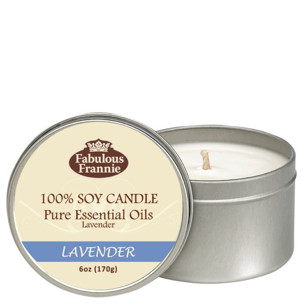 Fabulous Frannie Lavender 100% Pure & Natural Soy Candle 6 oz