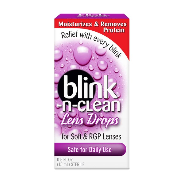 blink-n-clean Lens Drops for Soft & RGP Lenses, 0.5 Fluid Ounces (Value Pack of 6)