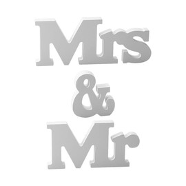 Mr & Mrs Letters Sign Jagowa Letters Sign Mr & Mrs for Wedding Decorations Wedding Top Table Present Anniversary Party Décor