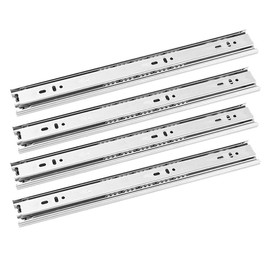 2 Pairs Drawer Slides 16 inch Stainless Steel Full Extension Drawer Rails Ball Bearing Side Mount Drawer Slides 100 LB Capacity