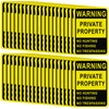 Lineshading 40 Pcs Posted No Trespassing Signs Private Property Weatherproof