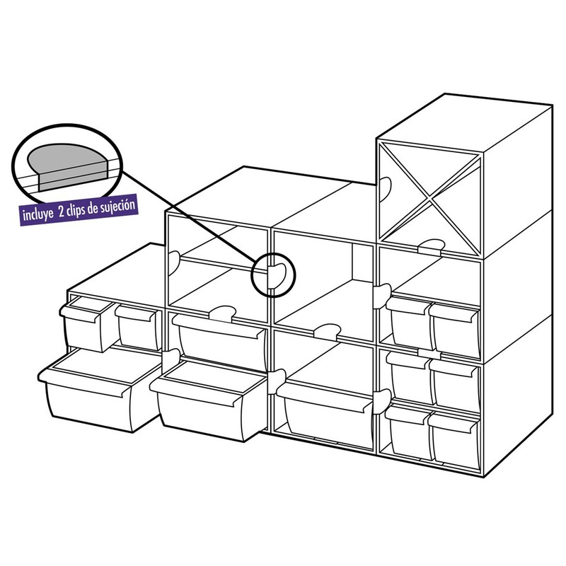 File 2000 6702 CSTP – Large 2 Drawer Cube Organizer