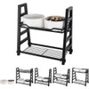Elevated Dog Bowls with Adjustable Metal Stand, 7 Inch Raised