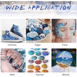 Paint Brushes, 20 Pcs Face Paint Brushes for Children Watercolor, Acrylic and Oil Painting Suitable for Decorations, Models, Figurines, Nail Art