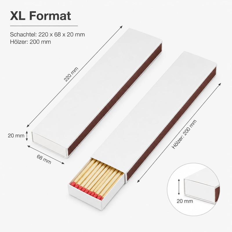 jameitop 2 XL Packs of Matches Without Print/White Boxes for
