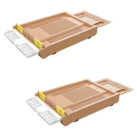 Apimaye Premium Screened Bottom Board with Built in Pollen Trap and Pollen Drawer, Entrance Reducers and Ventilation System for Moisture Control Multipack (2)