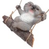 Swing Koala Sculpture Cartoon Synthetic Resin Animal Statues Decoration for