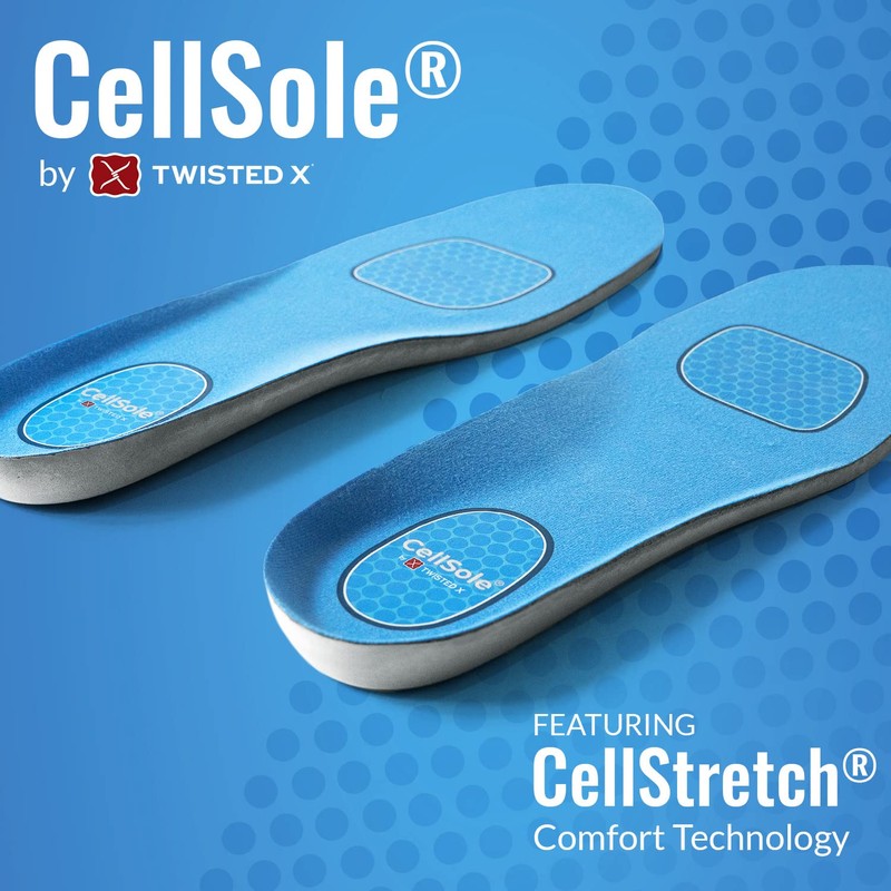 Twisted X Mens CellSole Round Toe Footbed Blue 9