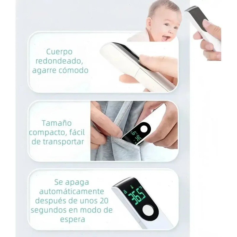 Termómetro Infrarrojo Digital Pantalla Led Sin Contacto Value Medical Supply