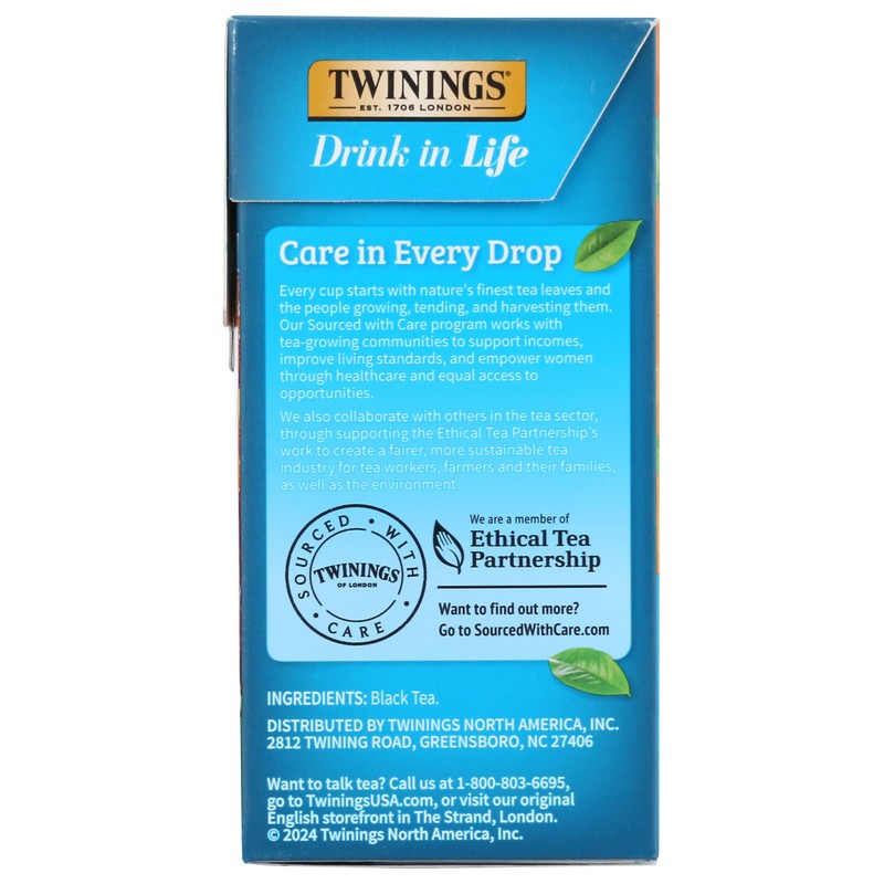 Twinings Pure Black Iced Tea Bags, 72 CT
