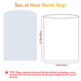 Shoe Shrink Wrap Bags -100Pcs Heat Shrink Wrap Bags Clear Plastic Shoe Bags for Travel Storage Packing Shoe Dust Bags 9.4 * 13.7Inches
