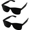 Basik Eyewear - Super Extremely Dark Black Retro Round Classic