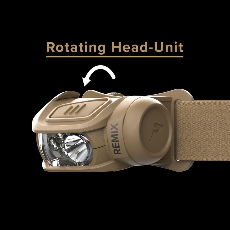 Princeton Tec Remix LED Headlamp (300 Lumens, Tan w/Red LEDs)