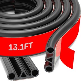 CHUANJI Tonneau Cover Seal Adhesive Tailgate Seal,Automotive Weather Stripping with Triple Bulb,Truck Canopy Seal Kit Replacement Parts Accessories(13.1Ft)