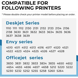 Penguin 302 XL Printer Cartridges for HP 302XL for HP Envy 4525 4522 4520 for HP Officejet 3630 3632 3636 3639 for HP Deskjet 5220 5230 5232 3831 3833 Remanufactured Cartridges (1 Black 1 colour )