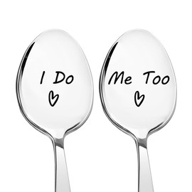 Wedding Anniversary Engagement Gifts for Couples Spoons Gifts for Girlfriend Boyfriend Valentines Day Gifts Set for Her Couple Coffee Spoon Gifts for Groom Wife Bride Spoon Set