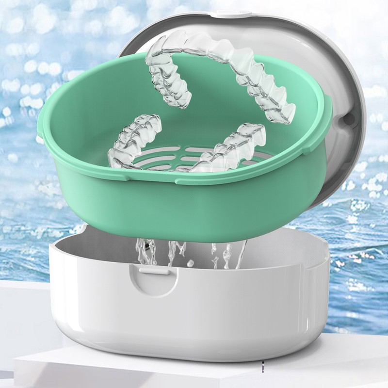 Denture Bath Box Cup Large Space Easy to Clean PP