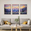 TOARTi Purple Sunset Mountain Landscape Framed Canvas Wall Art Set,Nature
