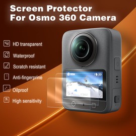 SKYREAT Osmo 360 Screen Protector Tempered Film, Camera Accessories for DJI Osmo 360 Screen Protector, 9H Hardness Scratch-Resistant, Anti-Fingerprint Bubble-Free(3-Pack)