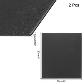 Rebower ABS Plastic Sheet 8 x 8 Inch,Flexible Plastic Sheets 1/16 Inch Thick Thermoplastic Sheet with Skin Texture Black for DIY Crafts Decors 2Pcs