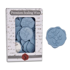 Maidenhair Adheve Wax Seal Stickers 25PK-Pre-Made from Real Sealing Wax (Slate Blue)