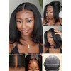 KLAIYI Yaki Straight Bob Wigs Human Hair Bye Bye Knots