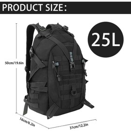 aiGear Tactical Backpack, 25L/45L/55L Large Capacity Backpack for Men Women, Waterproof Backpack for Outdoor Sports Trekking Hiking Travel Camping