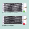 FADVAN Individual Eyelash Extensions, 280 Pieces Curl D Eyelashes Cluster