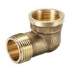 sourcing map Brass Pipe Fitting 90 Degree Elbow 3/4 (BSP)