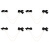 4Pcs Bow Hairpins Metal Snaps Barrettes Hair Clips Accessories with