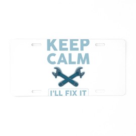 CafePress Mechanics Hand Tool Car Rep Aluminum License Plate, Front License Plate, Vanity Tag