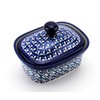 Polish Pottery Market Butter Dish with Lid, 5.75" L x