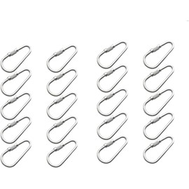 Rzcin 20 Pcs Stainless Steel Parrot Toy Hook Parts Heavy Duty Metal Hooks Suitable for Most Bird Or Small Animal Hanging Toys Parrot Bird Hooks Metal DIY Parts