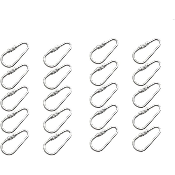 Rzcin 20 Pcs Stainless Steel Parrot Toy Hook Parts Heavy