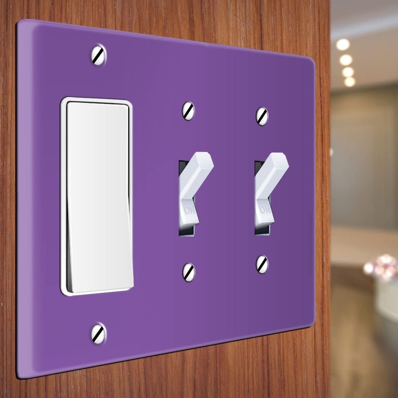 WIRESTER 3-Gang (1-Gang Decorator and 2-Gang Toggle) Light Switch Plate/Wall