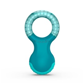 Suavinex Massaggiagengive Refrigerante, a Partire da 4 mesi, Anello da Dentizione Rinfrescante, Goffrato, Blue