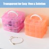 FOREVERIE Stackable 3 Tier 18 Grids Clear Plastic Storage Box