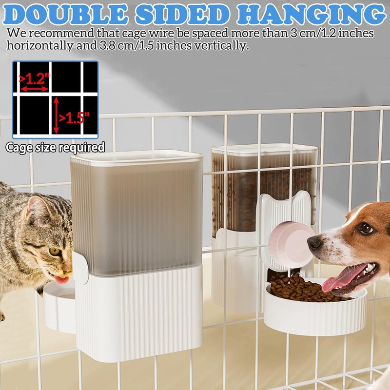 kathson Rabbit Gravity Auto Feeder Set 35oz Hanging Automatic Food
