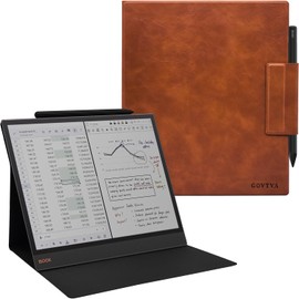 GOVTVA Magnetic Stand Case for Onyx Boox Tab X C 13.3 Color/Boox Note Max 13.3 (2025/2024 Released) Ultra-Thin Lightweight Leather Cover with Magnetic Pen Buckle, Auto Sleep/Wake (Vintage Brown)