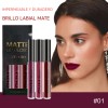 Kit Lápiz Labial Líquido Mate De Larga Impermeabl Y Duración