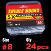 Fishing-Treble-Hooks-5X-Extra-Strong-Heavy-Duty Ultra Anti-Rust Bulk Hooks for Saltwater and Freshwater Fishing
