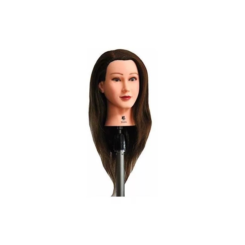 Bellrino Maniqui Cabeza Cabello Natural Marron Oscuro 55 Cm Bellrino