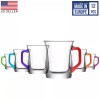Lav Glass Tea Mugs Set of 6, Coffee Tea Espresso