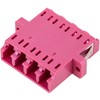 CableMarkt - Quad OM4 Multimode Rosa LC-zu-LC-Glasfaseradapter