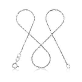 modabilé Anchor Chain Round Women's Necklace 925 Sterling Silver (35 cm - 90 cm 1.3 mm Wide) Silver Chain 925 without Pendant Silver Chain Women's Necklaces, Sterling Silver Silver Sterling silver